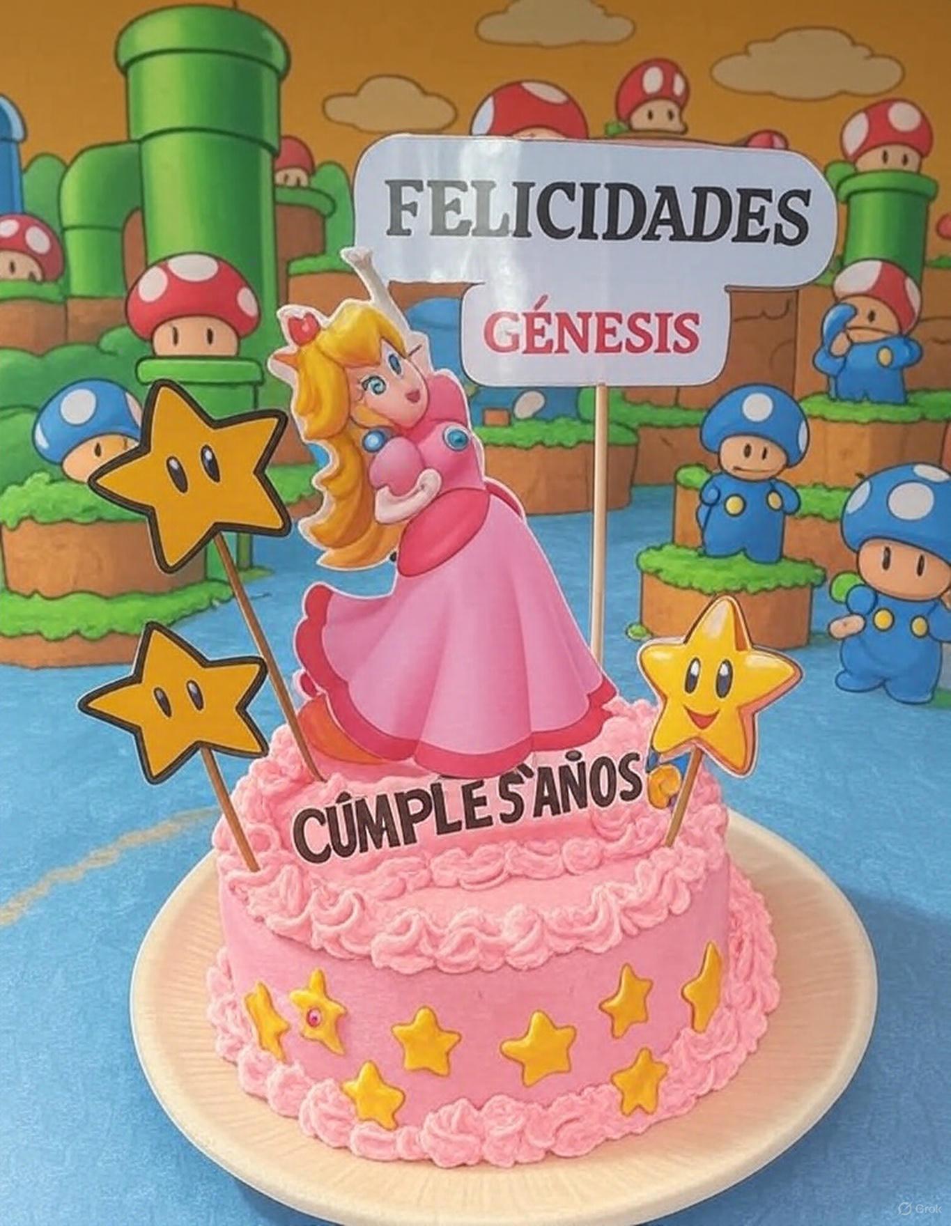 Pastel Diseño Princesa Peach